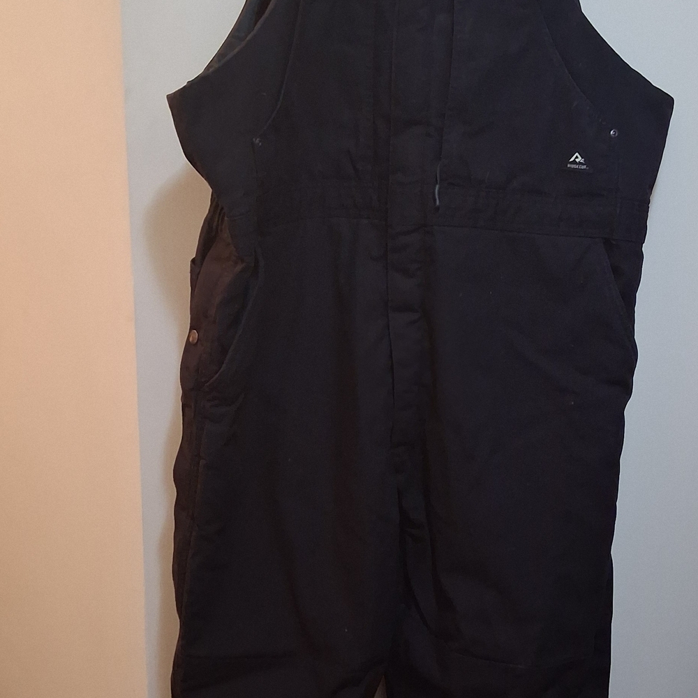 Men's Black Insulated Work Overalls